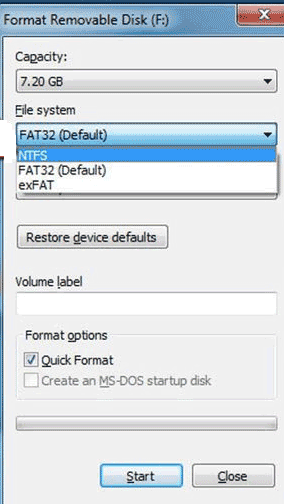 format usb with ntfs