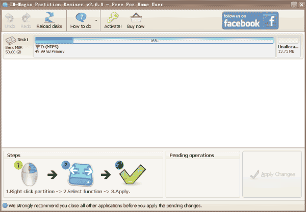 IM-Magic Partition Resizer Free 3.0 screenshot