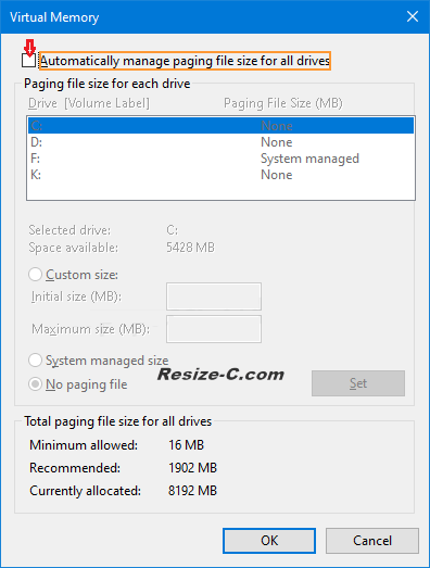 parameter incorrect chagne drive letter