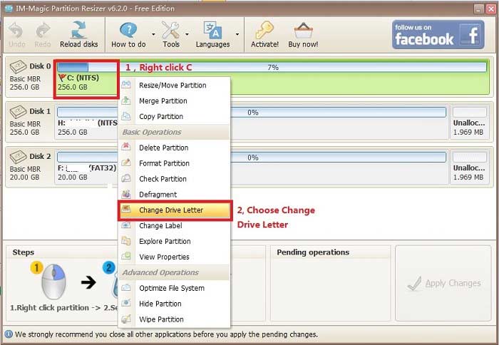 change c drive