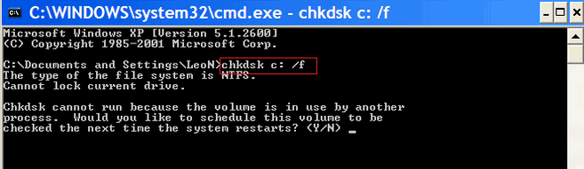 cmd check disk