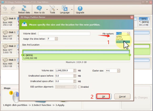 create partition