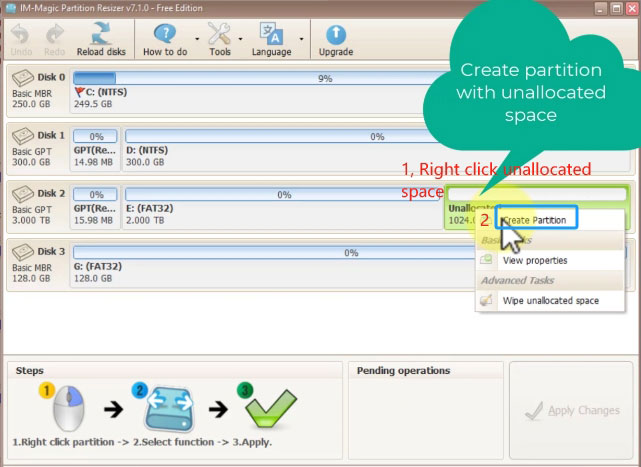 create partition