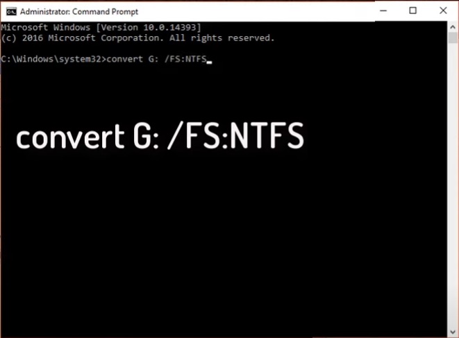 convert FAT32 to NTFS without formatting