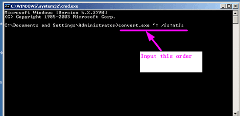 kom over ledelse nærme sig Command Prompt Does Not Work to Convert NTFS to FAT32