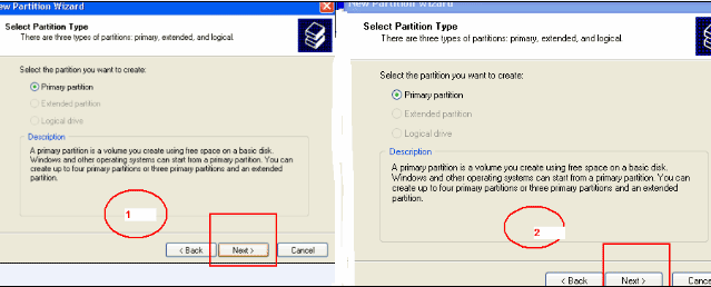 create new partition