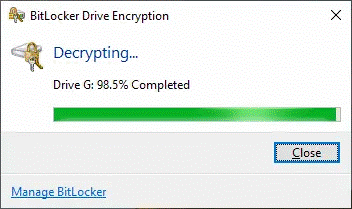 Decrypting Bitlocker Drive