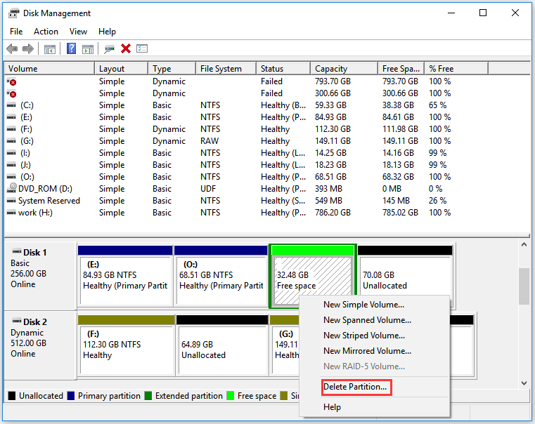 delete volume windows 11 disk partition
