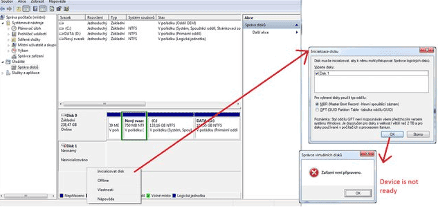 Cannot Initialize Disk External HDD That Shows Uninitialized
