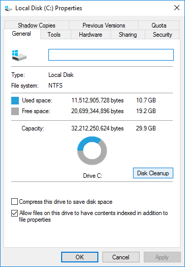 disk cleanup server