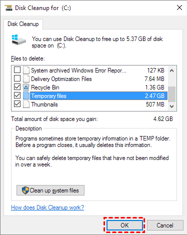 disk clean up