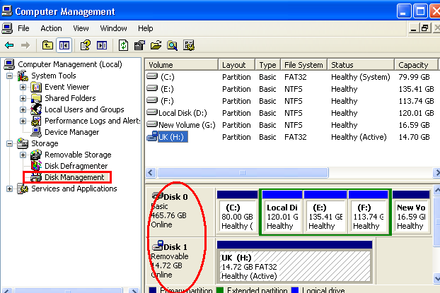 shrink system volume in the windows xp