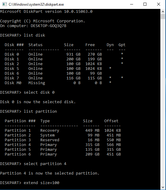 extend c drive windows 11 using cmd