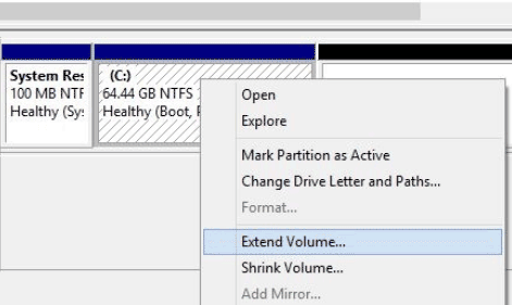 extend partition