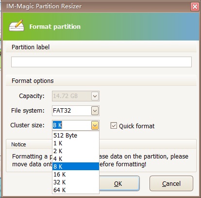 artilleri Primitiv Smelte Allocate Unit Size USB Formatting 64GB 128GB EXFAT NTFS