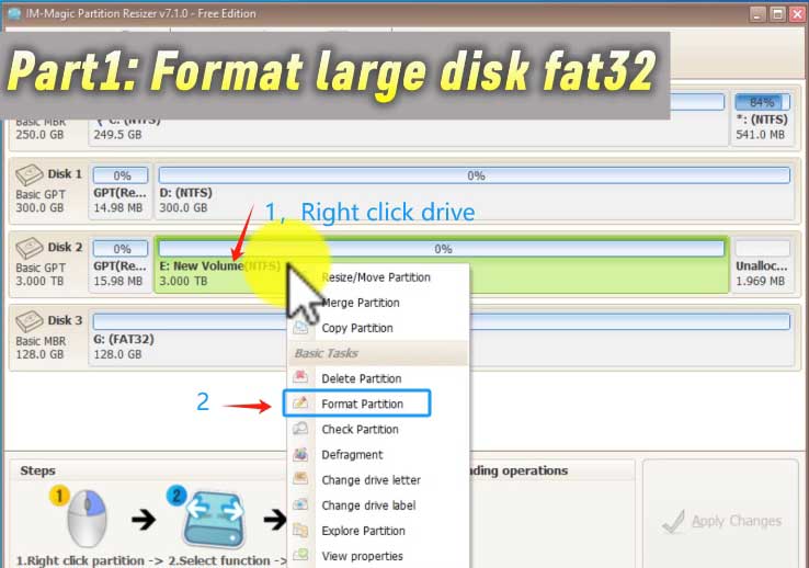 format 3tb to fat32
