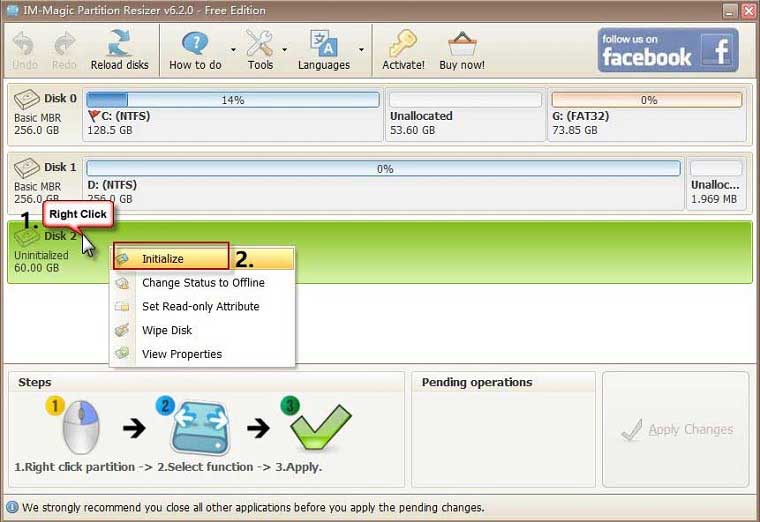 initialize disk