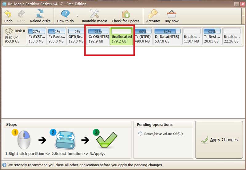 server disk space usage