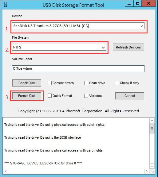 usb disk storage format tool