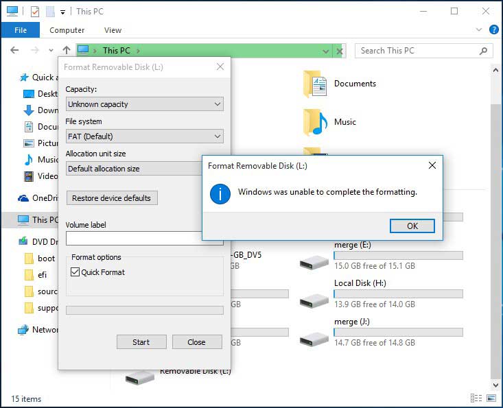 USB Storage Tool Download when Cannot Format