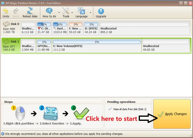 wipe data disk