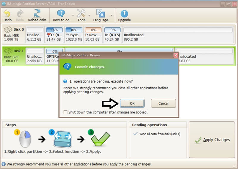 wipe data disk