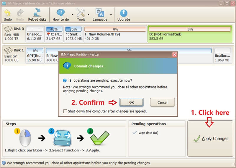 wipe partition