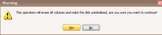 confirm clean up disk