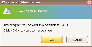 confirm to fat32 partition