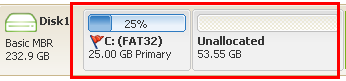 Steps to resize your disk partition