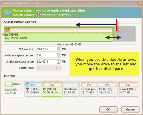 Steps to resize your disk partition